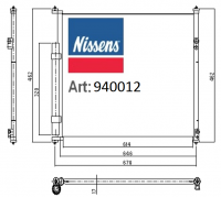 Радиатор кондиционера NISSENS 940012 (Suzuki Grand Vitara 1.6/2.0L all 05->)